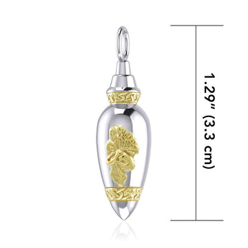 Celtic Fairy Silver and Gold Bottle Pendant MPD4063 - Jewelry
